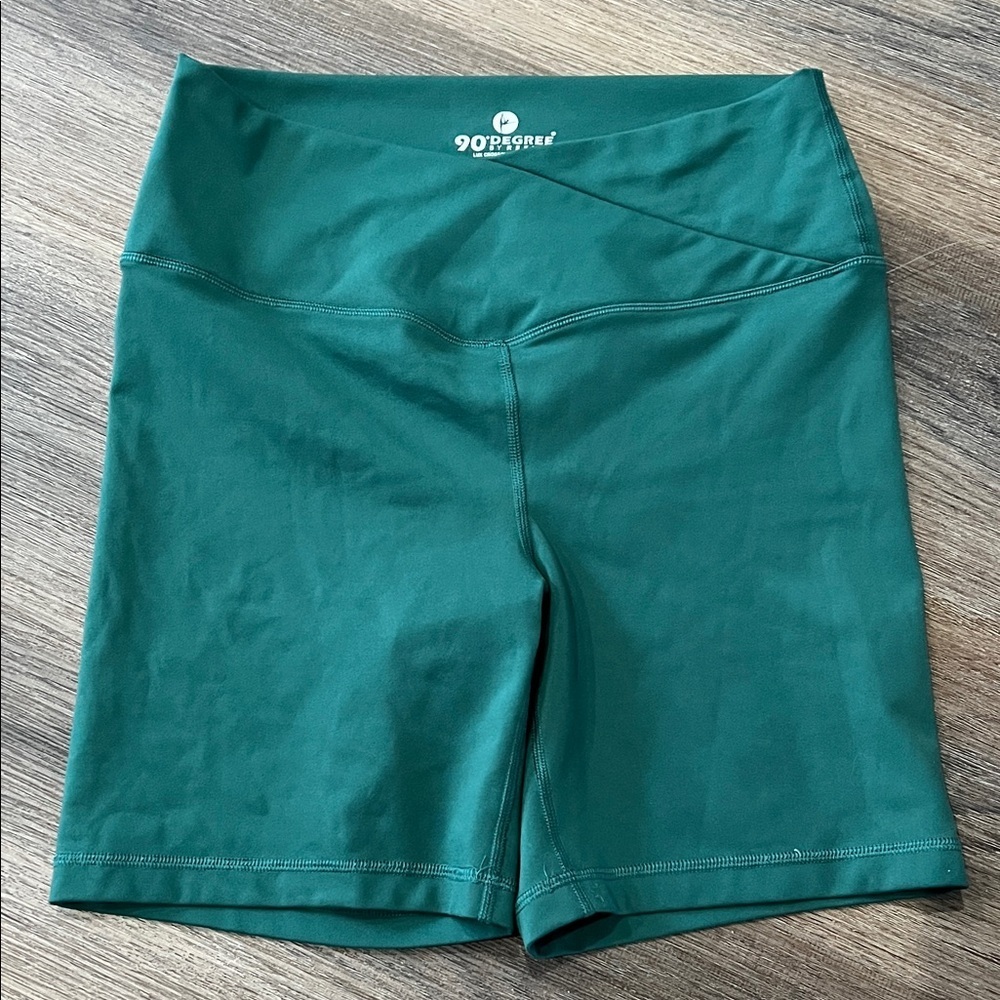 (23) NWOT 90 Degree By Reflex Teal Bike Shorts